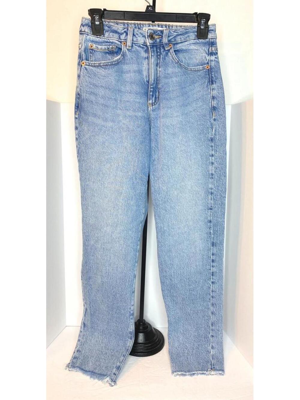 Garage Denim Juniors Size 1 Mom Jeans Acid Wash Ripped Distressed destroyed